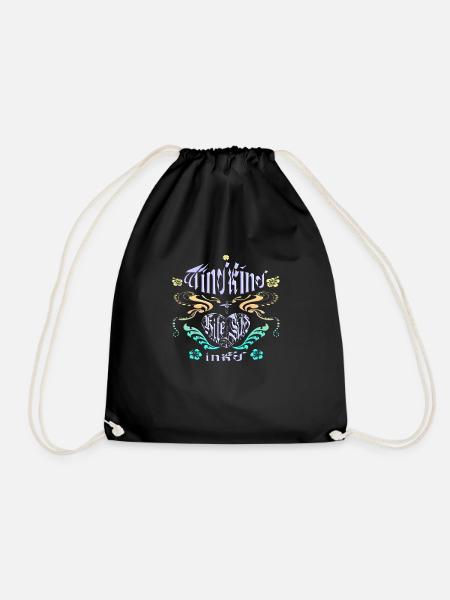 Windkind Kitesurfink'd - Drawstring Bag - black