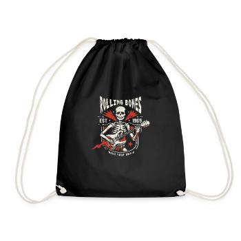 Rolling bones - Drawstring Bag - black - Front