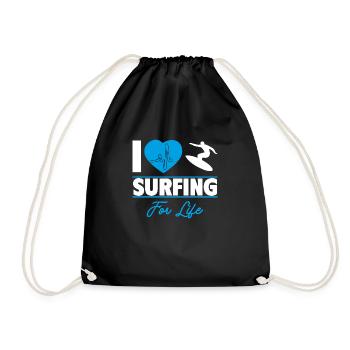 J’aime surfer pour la vie - Sac de sport léger - noir - Devant