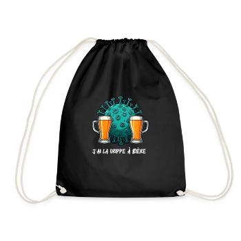 Ich habe eine Biergrippe - Turnbeutel - Schwarz - Vorne