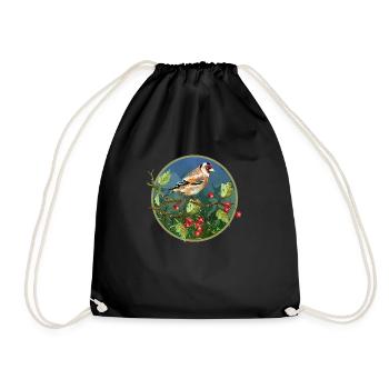 Colorful bird - Drawstring Bag - black - Front