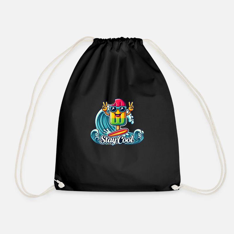Stay Cool - Summer Vibes - Drawstring Bag - black