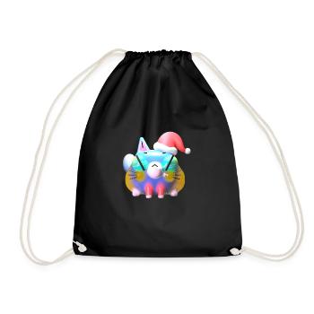Miaou Noël ! - Sac de sport léger - noir - Devant