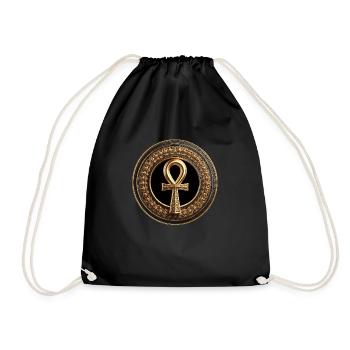 Ankh-Symbol - Turnbeutel - Schwarz - Vorne