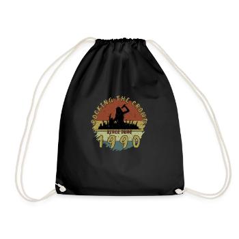 35th Birthday Rocking the crowd SNG 06/1990 - Drawstring Bag - black - Front