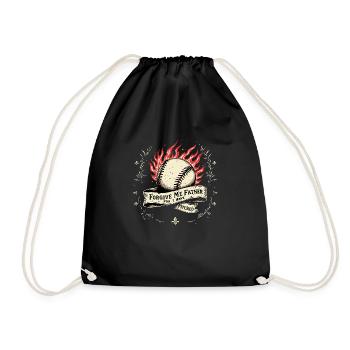 Pardonne-moi Père Baseball Pitcher Flame Design - Sac de sport léger - noir - Devant
