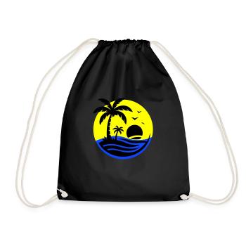 Île Palmiers Mer - Sac de sport léger - noir - Devant