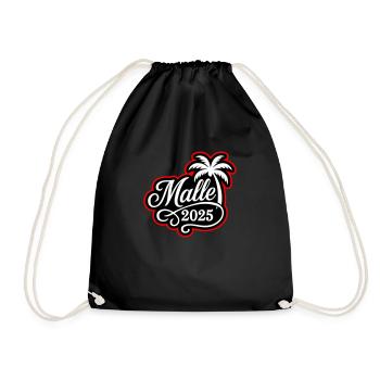 Malle 2025 Palme - Turnbeutel - Schwarz - Vorne