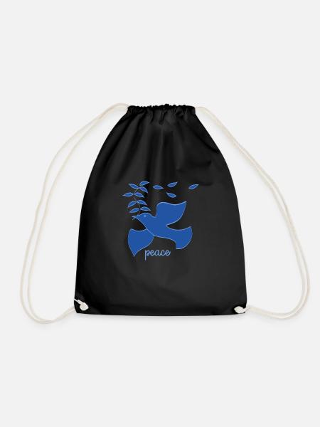 Dove - Drawstring Bag - black