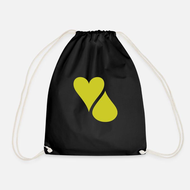 herzblutdeluxe_logo - Turnbeutel - Schwarz