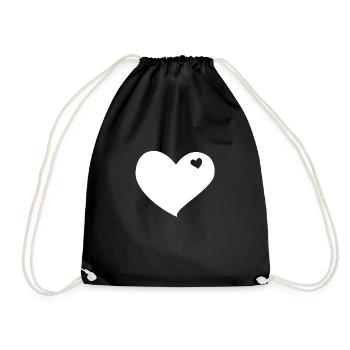 Blanc Coeur - Sac de sport léger - noir - Devant