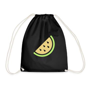 Melone - Turnbeutel - Schwarz - Vorne