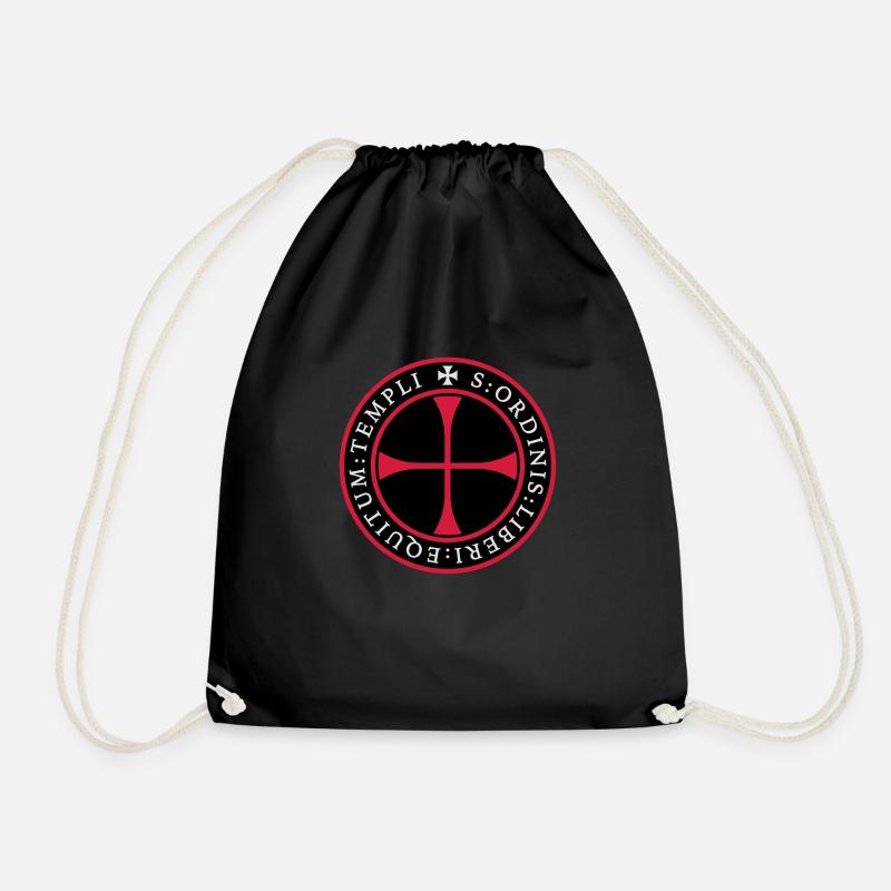 Knight Templar seal - Turnbeutel - Schwarz