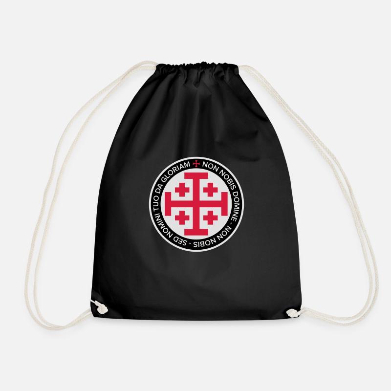 Jerusalem Crusader Cross - Turnbeutel - Schwarz