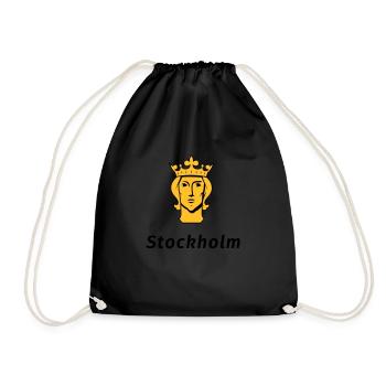 Stockholm - Turnbeutel - Schwarz - Vorne