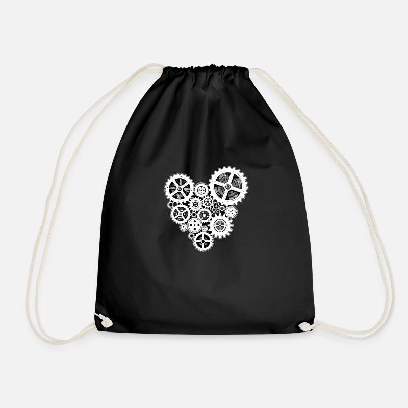 steampunk heart - Turnbeutel - Schwarz