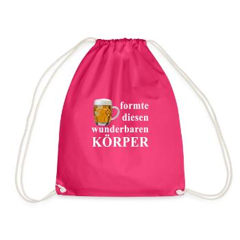 wunderbarer_koerper_weiss - Turnbeutel - Fuchsia - Vorne