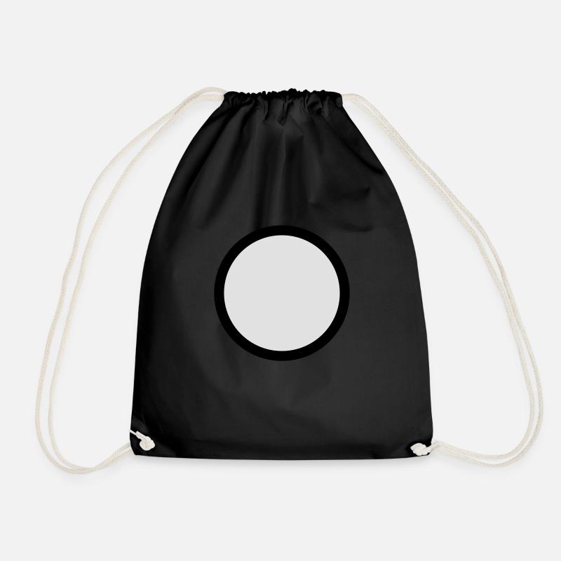 snowball circle - Drawstring Bag - black