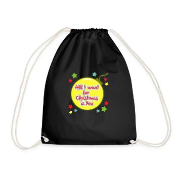 Tout ce que je veux pour noël, c'est toi - Sac de sport léger - noir - Devant