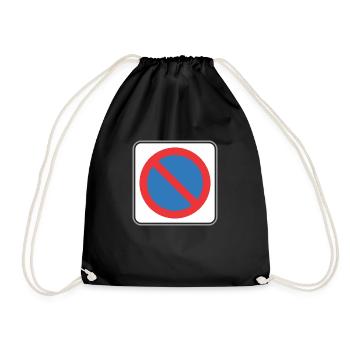 Road sign restricted - Drawstring Bag - black - Front