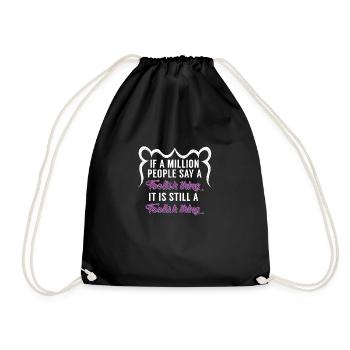 chose stupide dictons cool - Sac de sport léger - noir - Devant