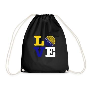 coeur bosnie - Sac de sport léger - noir - Devant