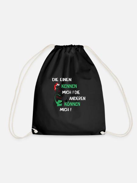 Die einen kennen mich die anderen können mich - Turnbeutel - Schwarz