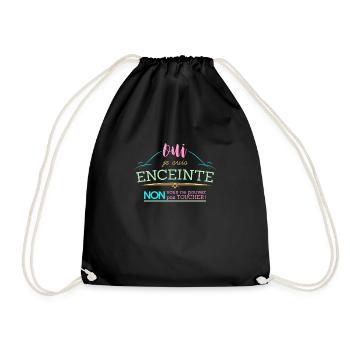 Oui je suis enceinte - Sac de sport léger - noir - Devant