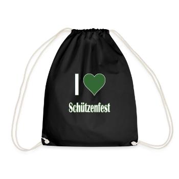 I love Schützenfest - Turnbeutel - Schwarz - Vorne