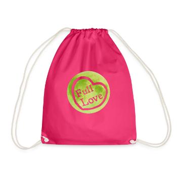 Rebel Love Green Full Moon Love - Drawstring Bag - fuchsia - Front