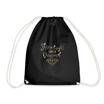 Shine Bright Diamond - Drawstring Bag - black - Front