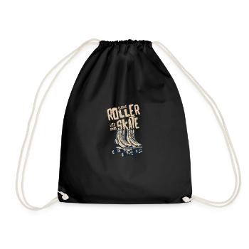 Classic Roller Skates - Drawstring Bag - black - Front