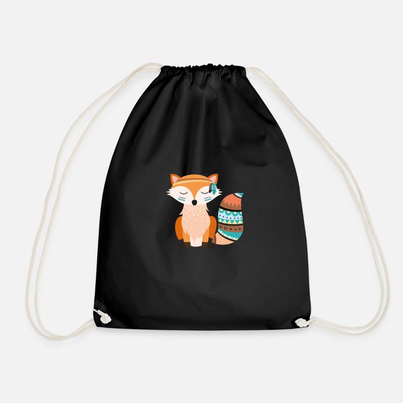 tribal Fuchs - Turnbeutel - Schwarz