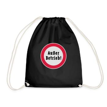 Außer Betrieb! (3C) - Turnbeutel - Schwarz - Vorne