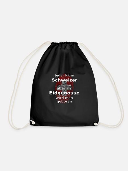 Ein richtiger Schweizer - Turnbeutel - Schwarz