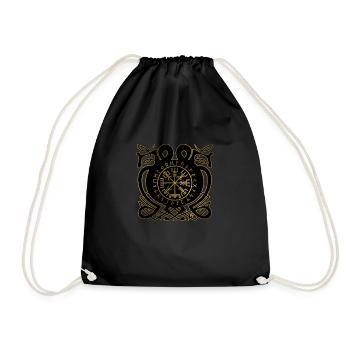 Vegvisir - Viking Navigation Compass - Drawstring Bag - black - Front