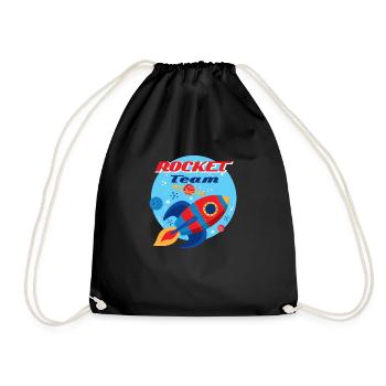 Équipe de fusée - Sac de sport léger - noir - Devant