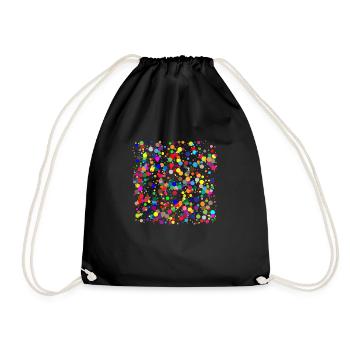 points colorés / confettis - Sac de sport léger - noir - Devant