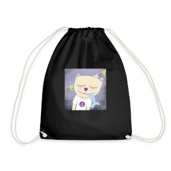 Poster Cat Nursery Harbour Sea Anchor Fish - Drawstring Bag - black - Front