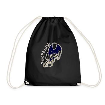 Scotland Rugby Player Team Style - Drawstring Bag - black - Front