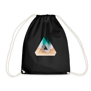 Meer Wasser See Geschenk Penrose Dreieck - Turnbeutel - Schwarz - Vorne