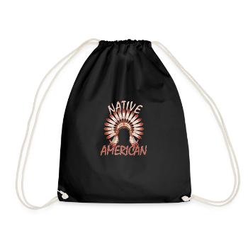 Apache Indian - Drawstring Bag - black - Front