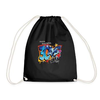 30 ans - Sac de sport léger - noir - Devant