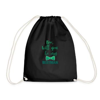 Frère du mariage marié, cadeau de mariage - Sac de sport léger - noir - Devant