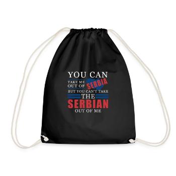 Serbie - Sac de sport léger - noir - Devant