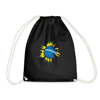 Brazil - Drawstring Bag - black - Front
