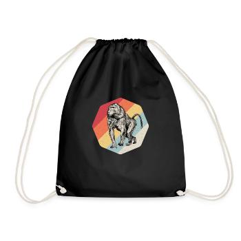 Cadeau de gorille de singe babouin - Sac de sport léger - noir - Devant