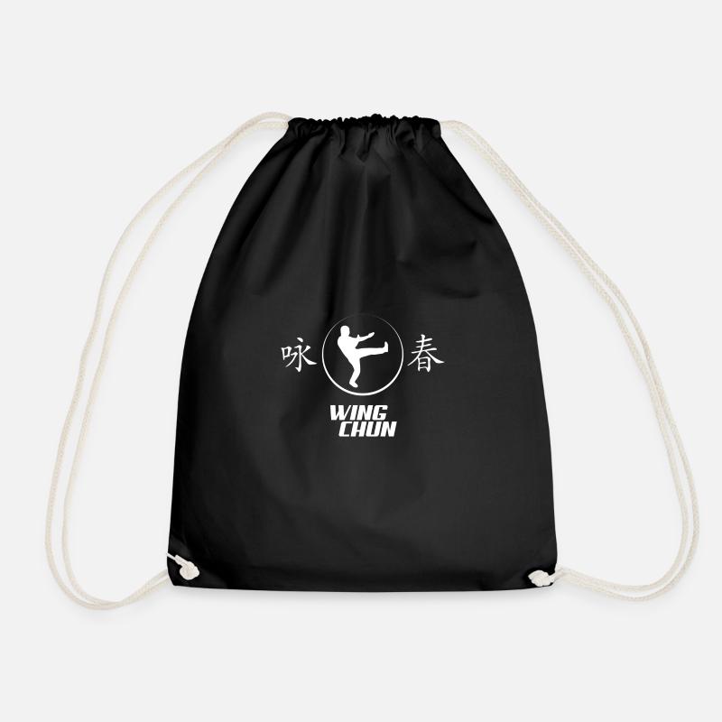 Wing chun - Drawstring Bag - black