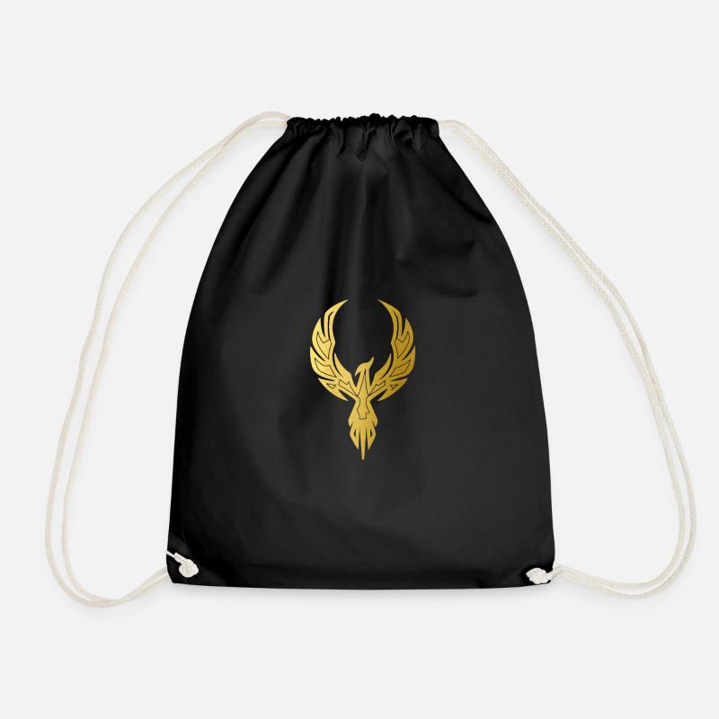 Goldener Phoenix - Turnbeutel - Schwarz