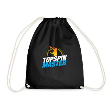 Ping-pong, ping-pong, tennis de table - Sac de sport léger - noir - Devant